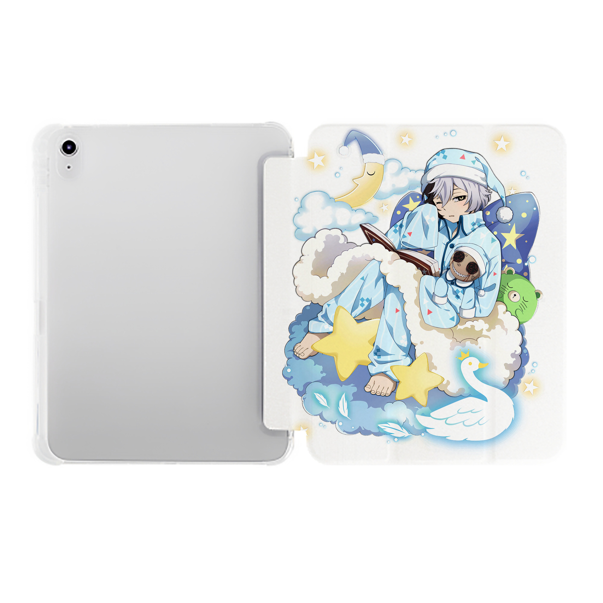 （画像用） 文豪ストレイドッグス Bungo Stray Dogs IPad ケース ペン収納付き 三つ折りスタンド PUレザー×シリコン 対応機種9.5/10.5/10.9インチ